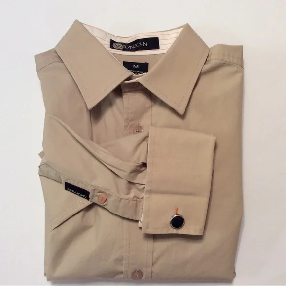 sean john dress shirts french cuff Sean John | Shirts | Sean John Solid Beige French Cuff Shirt